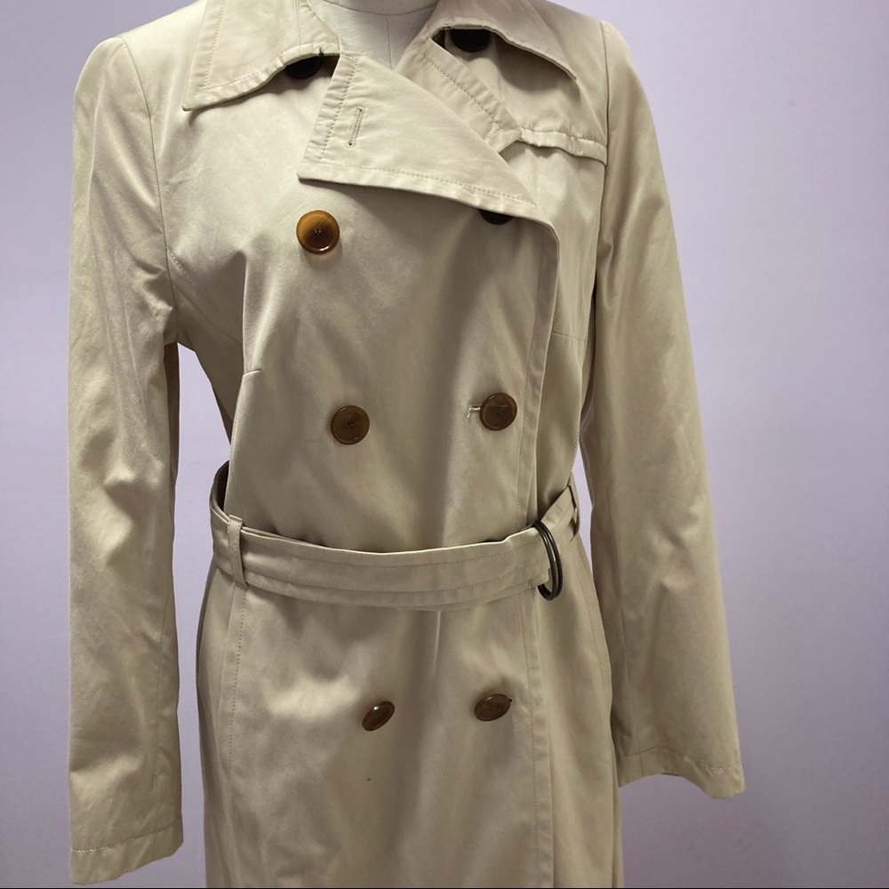 AKRIS Punto tan trenchcoat 100% cotton size 12!